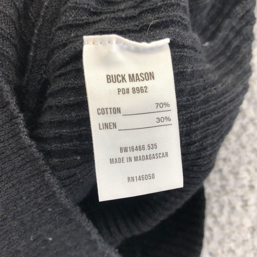 Buck Mason Tank Top Womens XS Black Cotton Linen Blend Ribbed Minimalist - Picture 8 of 12